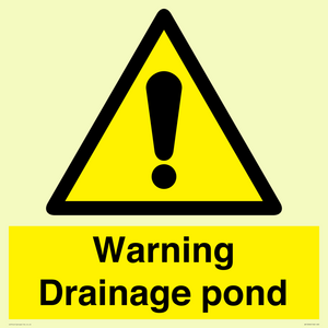 Warning Drainage pond